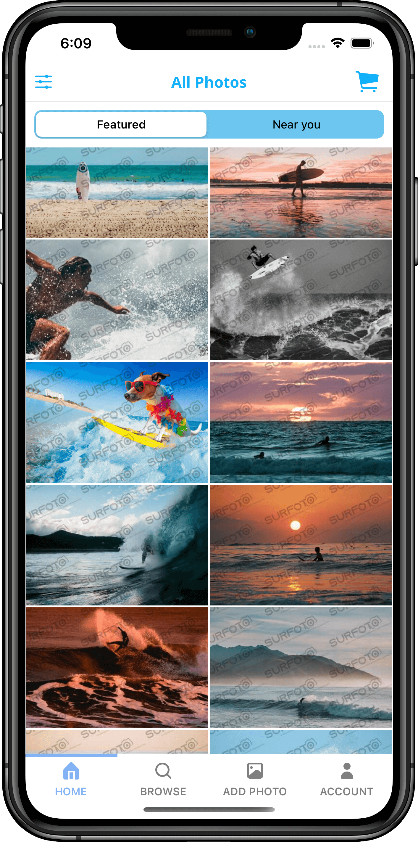 Surfoto mobile app